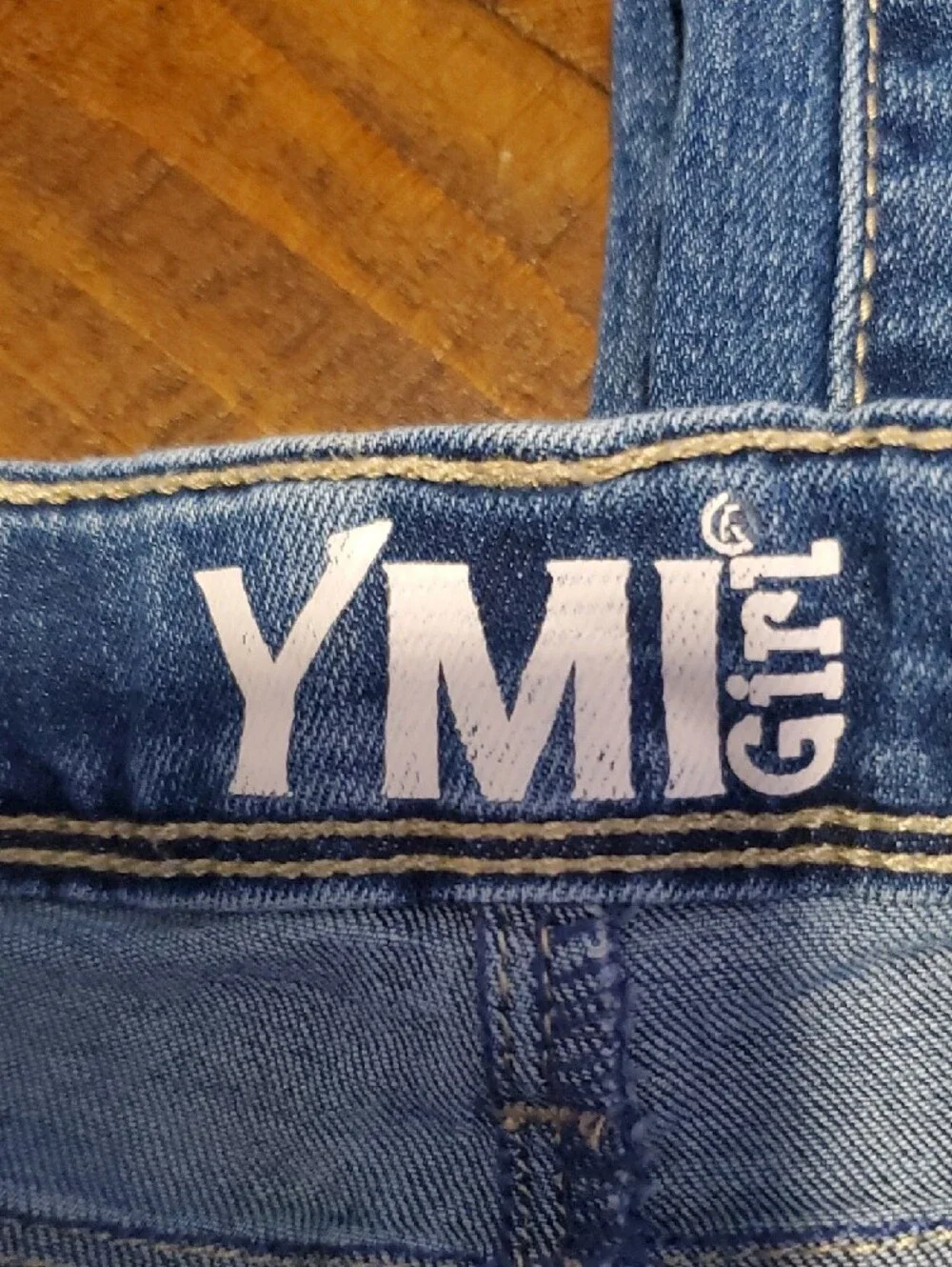 Kids High-Rise Blue Button-Front Denim Jeans